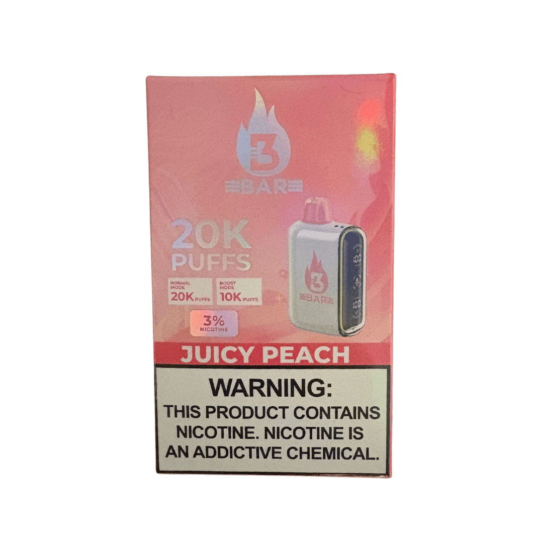 3 Bar 20k 3% Rechargeable Disposable 3 Bar Disposables Juicy Peach / 20000+ / 3% (30mg)