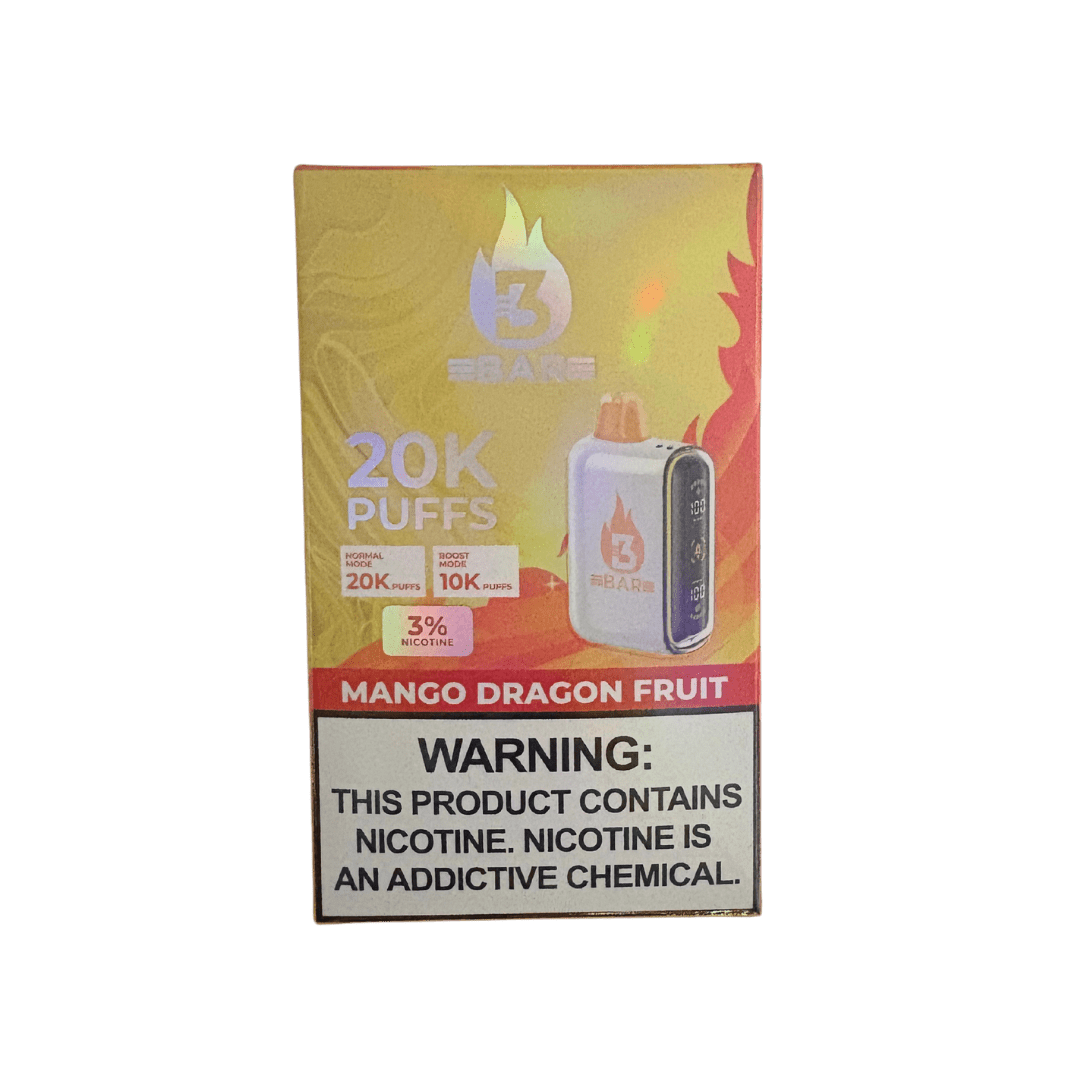 3 Bar 20k 3% Rechargeable Disposable 3 Bar Disposables Mango Dragon Fruit / 20000+ / 3% (30mg)