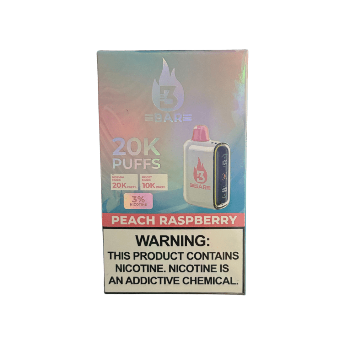 3 Bar 20k 3% Rechargeable Disposable 3 Bar Disposables Peach Raspberry / 20000+ / 3% (30mg)