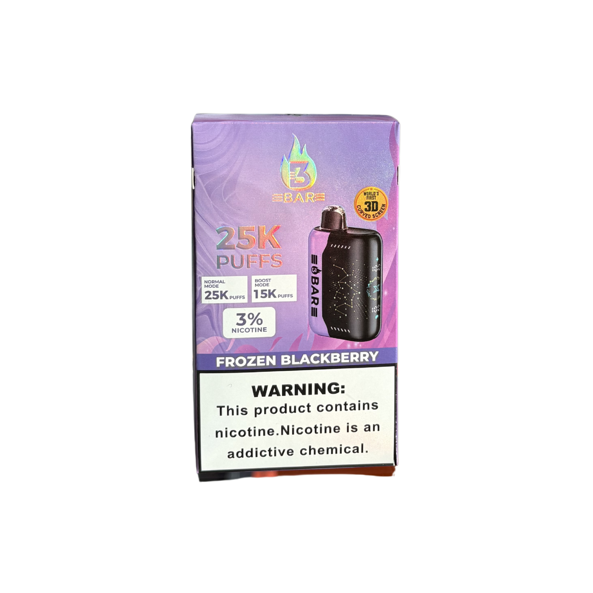 3 Bar 25K 3% Disposables 3 Bar Frozen Blackberry / 25000+ / 3%(30mg)