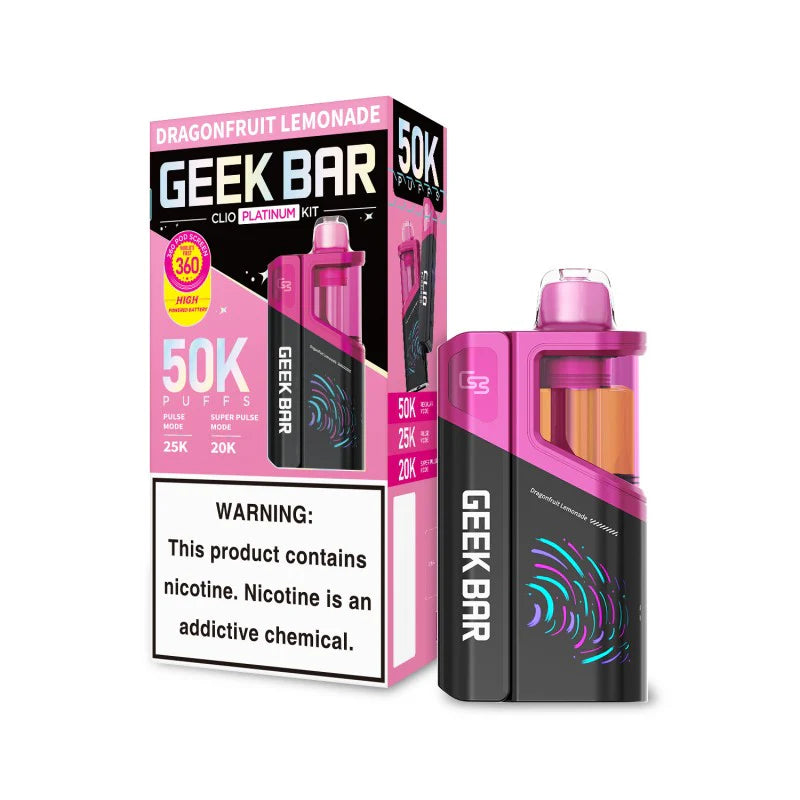 Geek Bar Clio Platinum Kit Disposable Geek Bar Clio Dragonfruit Lemonade 50000+ / 5%(50mg)