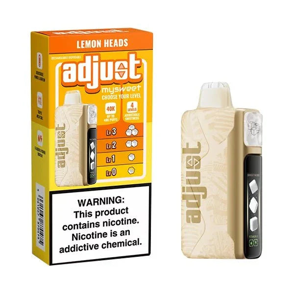 Adjust MySweet 40k 5% Rechargeable Disposable Adjust Disposables Lemon Heads / 40000+ / 5% (50mg)