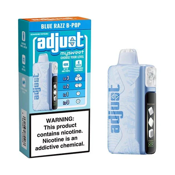 Adjust MySweet 40k 5% Rechargeable Disposable Adjust Disposables Blue Razz B-Pop / 40000+ / 5% (50mg)
