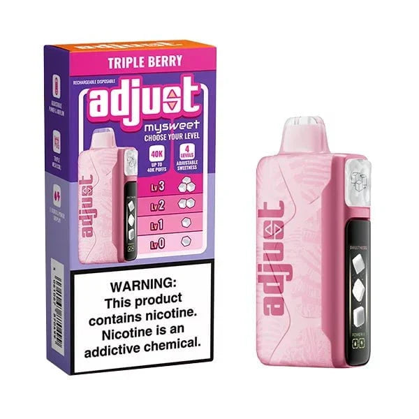 Adjust MySweet 40k 5% Rechargeable Disposable Adjust Disposables Triple Berry / 40000+ / 5% (50mg)