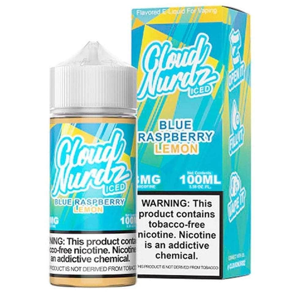 Cloud Nurdz Iced 100mL Cloud Nurdz E-Juice Iced Blue Raspberry Lemon / 3mg / 100mL