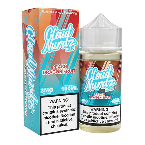 Cloud Nurdz Iced 100mL Cloud Nurdz E-Juice Iced Peach Dragon Fruit / 3mg / 100mL