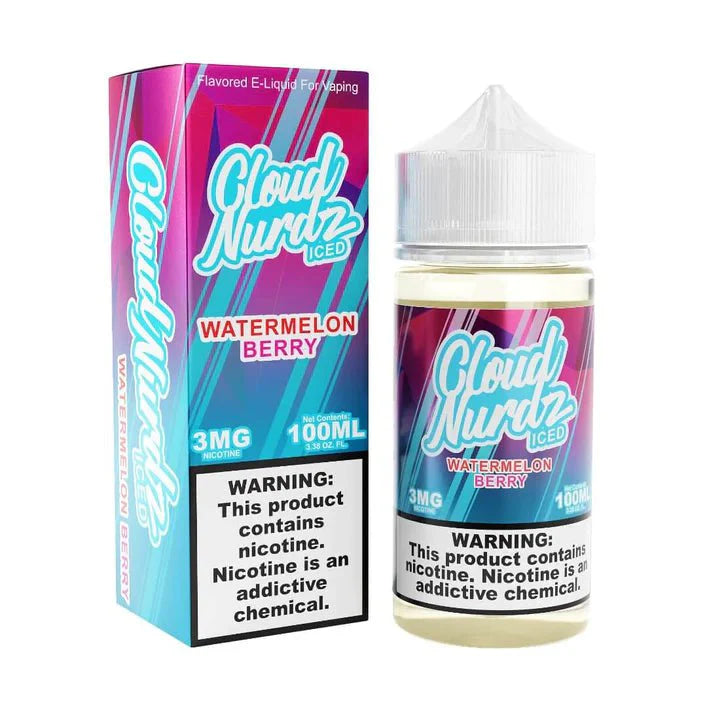 Cloud Nurdz Iced 100mL Cloud Nurdz E-Juice Iced Watermelon Berry / 3mg / 100mL