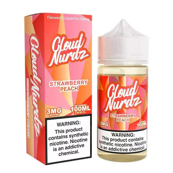 Cloud Nurdz 100mL Cloud Nurdz E-Juice Strawberry Peach / 3mg / 100mL