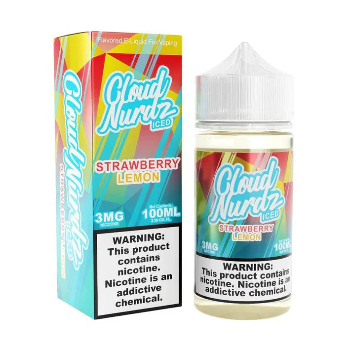 Cloud Nurdz Iced 100mL Cloud Nurdz E-Juice Strawberry Lemon / 3mg / 100mL