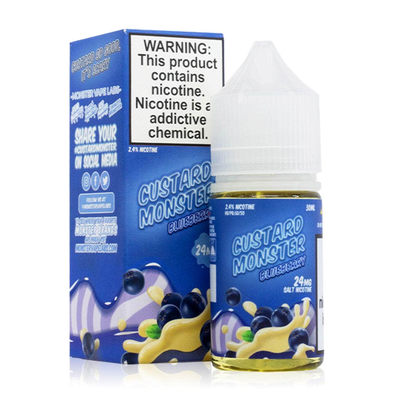 Custard Monster Salts 30mL Monster Labs Nicotine Salt Juices Blueberry Custard