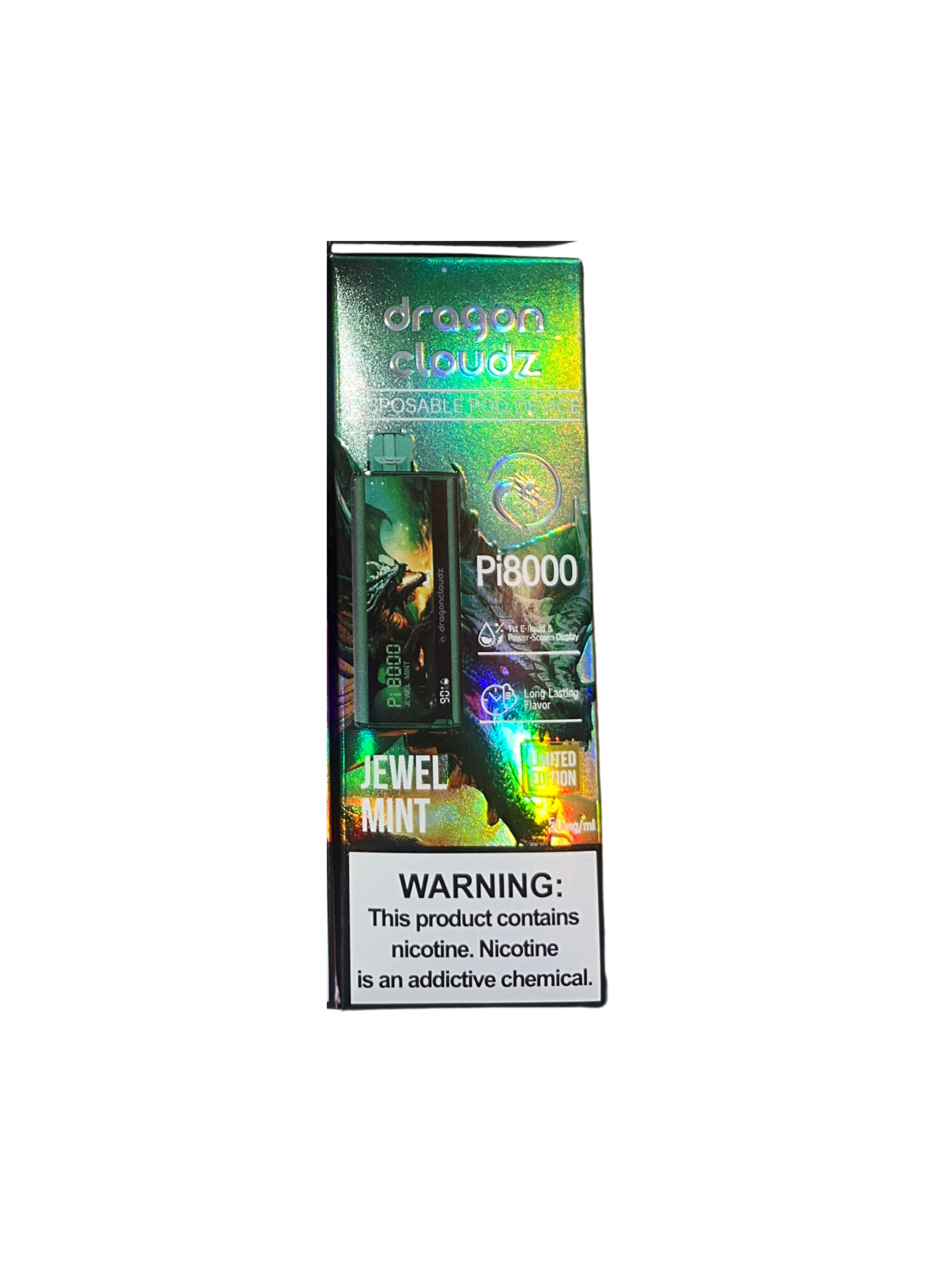 Dragon Cloudz Pi9000 5% Rechargeable Disposable Jewel Mint 9000+ / 5%(50mg)