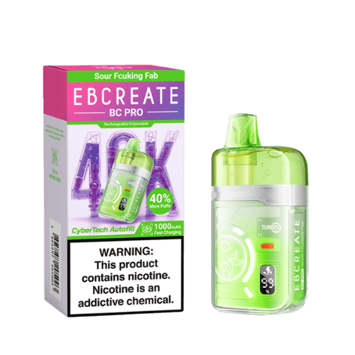 EBCreate BC Pro 40k 5% Rechargeable Disposable EBCreate Disposables Sour Fcuking Fab / 40000+ / 5%(50mg)
