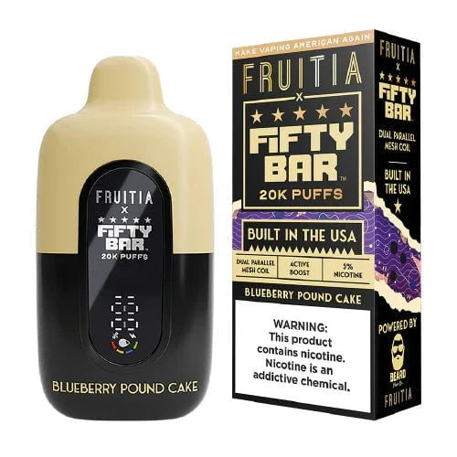 Fifty Bar by Mr. Beard 20000 5% Fifty Bar Disposables Blueberry Pound Cake / 20000+ / 5% (50mg)