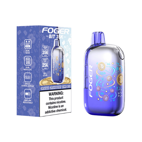 Foger Bit 35K 5% Rechargeable Disposable Foger Disposables Orange Cranberry Lime Ice / 35000+ / 5% (50mg)