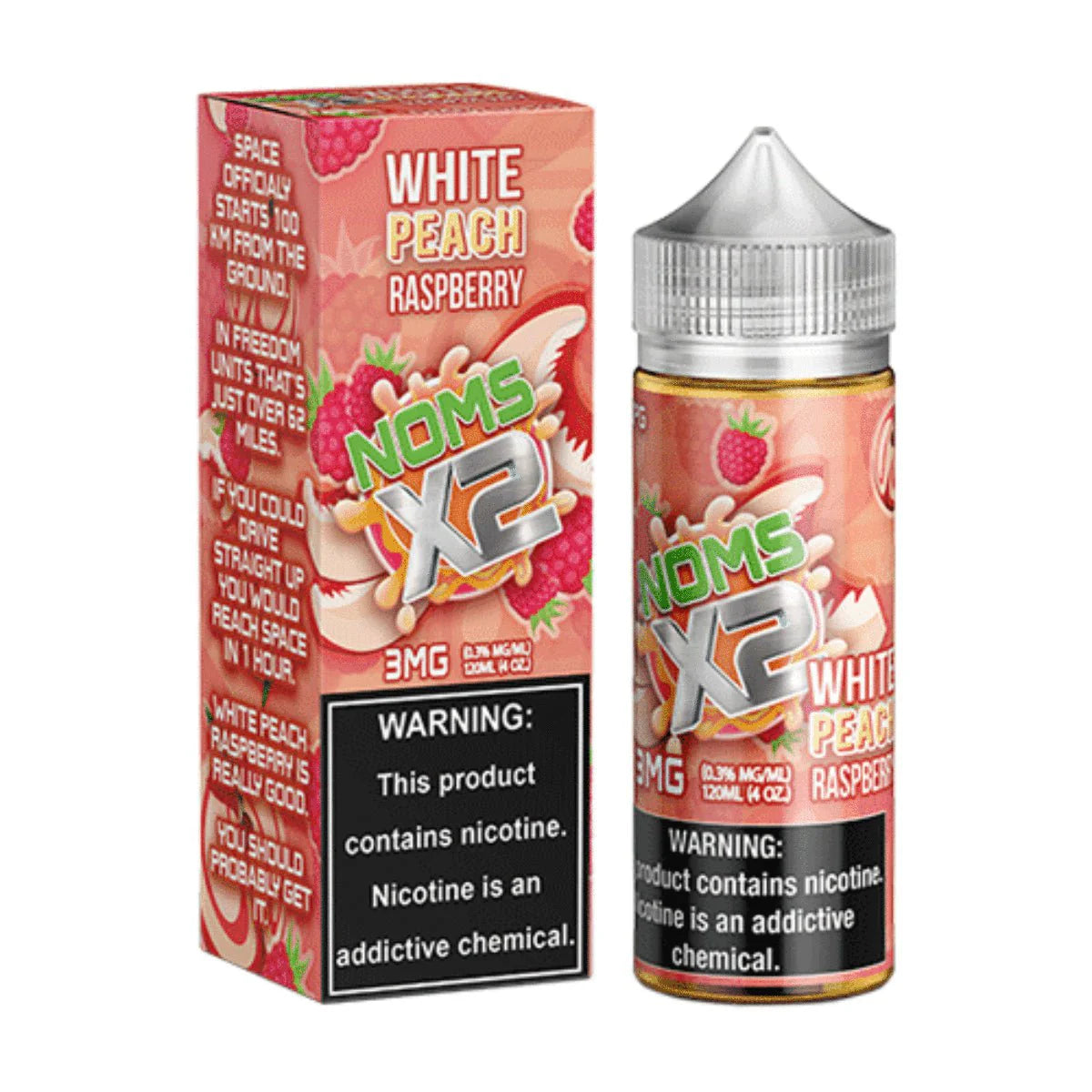 FreeNoms 120mL e-Juice Nomenon e-Juice White Peach Raspberry / 3mg / 120mL