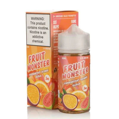 Fruit Monster 100mL Monster Labs E-Juice Passion Fruit Orange Guava / 3mg / 100mL