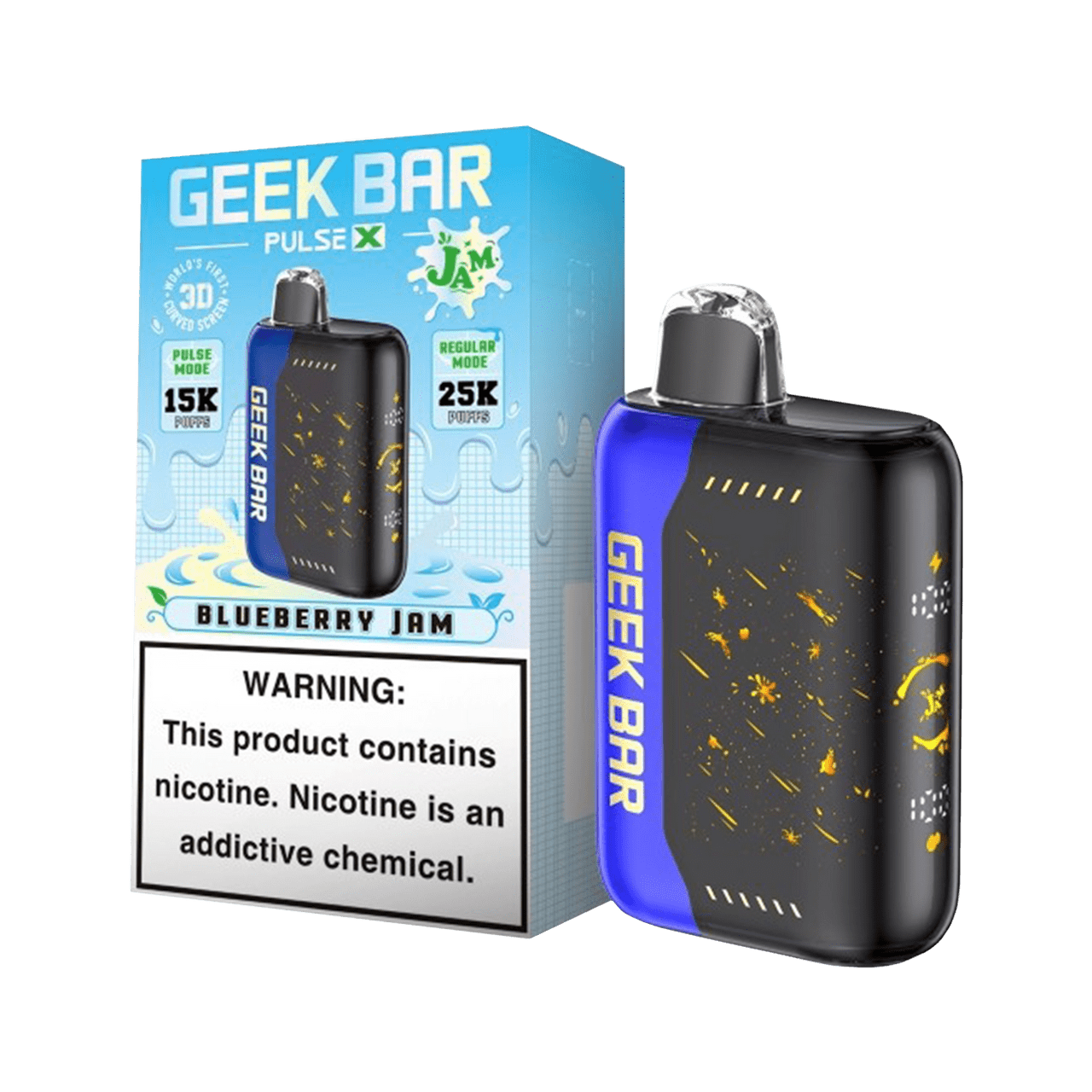 Geek Bar Pulse X 25000 5% Geek Bar Disposables Blueberry Jam / 5% (50mg) / 25000+