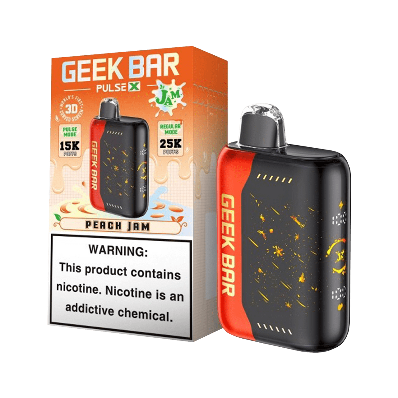 Geek Bar Pulse X 25000 5% Geek Bar Disposables Peach Jam / 5% (50mg) / 25000+