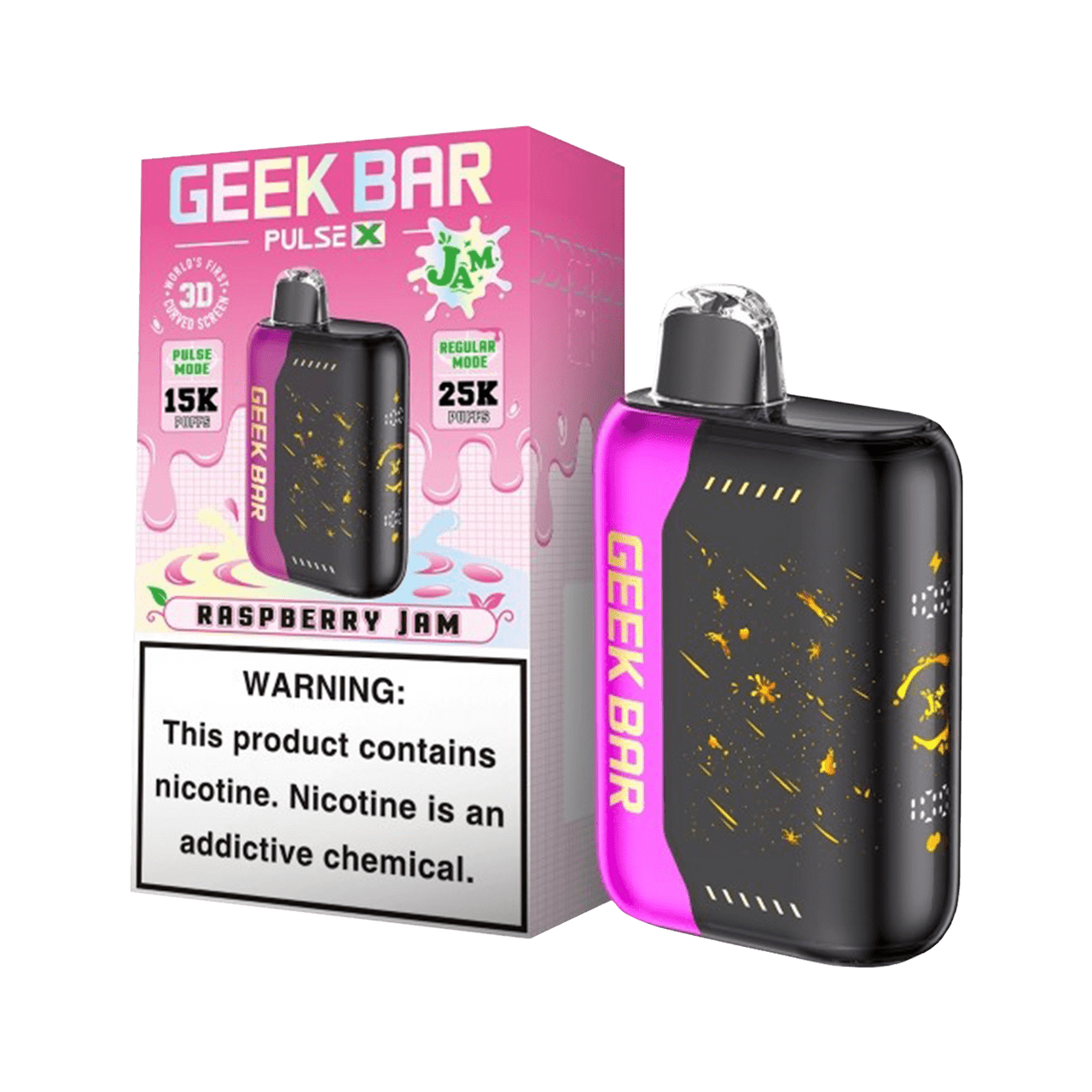 Geek Bar Pulse X 25000 5% Geek Bar Disposables Raspberry Jam / 5% (50mg) / 25000+
