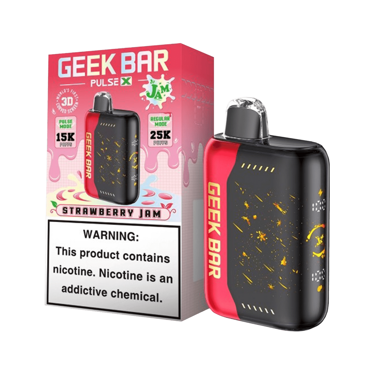 Geek Bar Pulse X 25000 5% Geek Bar Disposables Strawberry Jam / 5% (50mg) / 25000+
