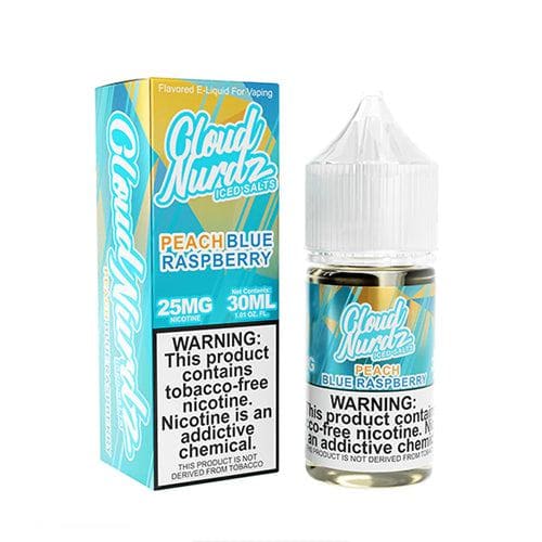 Cloud Nurdz Iced Salt 30mL Cloud Nurdz Nicotine Salt Juice Iced Peach Blue Raspberry / 25mg