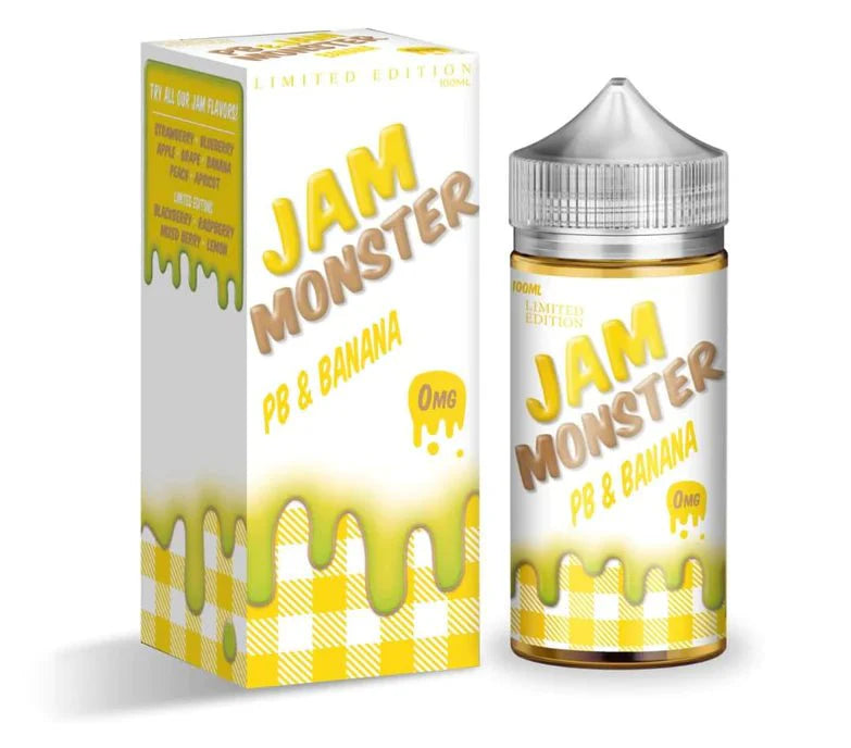 Jam Monster 100mL Monster Labs E-Juice PB & Banana Jam Monster / 3mg / 100mL