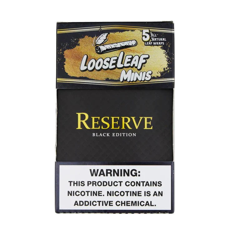 Loose Leaf Mini All Natural Wraps Loose Leaf Smoking Accessories Loose Leaf Minis All Natural Wraps Reserve Flavor Black Edition