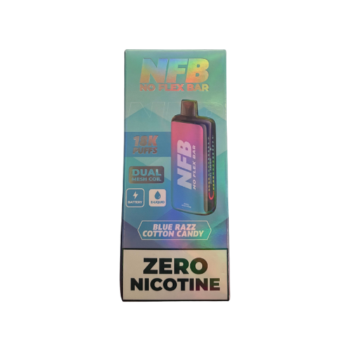 NFB No Flex Bar 18K 0% NFB Disposable Blue Razz Cotton Candy / 18000+ / 0%(Nicotine Free)