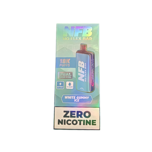 NFB No Flex Bar 18K 0% NFB Disposable White Gummy Ice / 18000+ / 0%(Nicotine Free)
