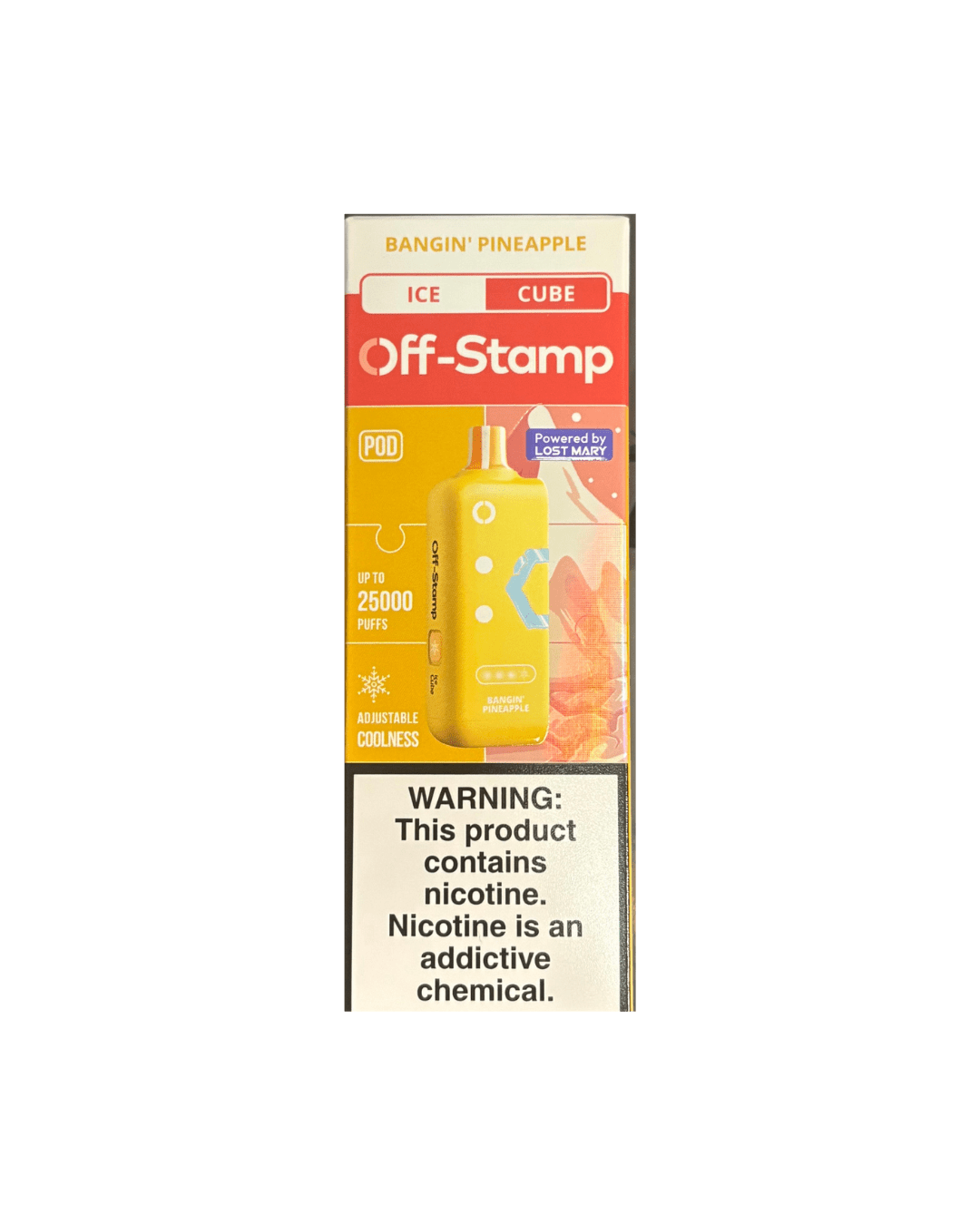 Off-Stamp Ice Cube 25K 5% Disposable Pod Off-Stamp Disposables Bangin' Pineapple / 25000+ / 5% (50mg)