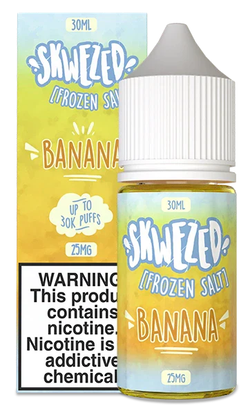 Skwezed Iced Nic Salts 30mL Skwezed Nic Salt Juice Banana Ice Skwezed / 25mg & 50mg