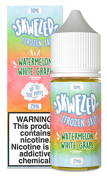 Skwezed Iced Nic Salts 30mL Skwezed Nic Salt Juice Watermelon White Grape Ice Skwezed / 25mg & 50mg