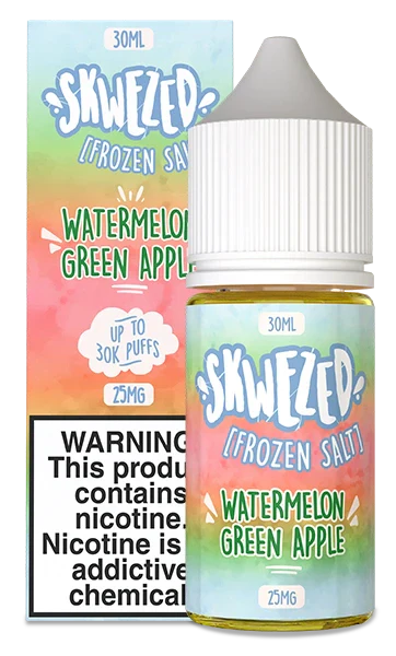 Skwezed Iced Nic Salts 30mL Skwezed Nic Salt Juice Watermelon Apple Ice Skwezed / 25mg & 50mg