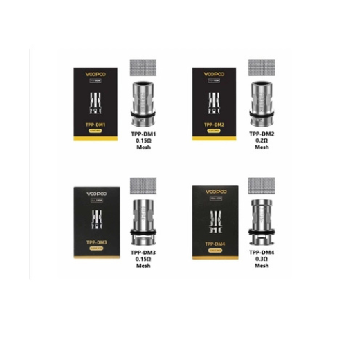 Voopoo TPP Coils Voopoo Replacement Coils DM1 0.15 Ohm DM2 0.2 Ohm DM3 0.15 Ohm DM4 0.3 Ohm