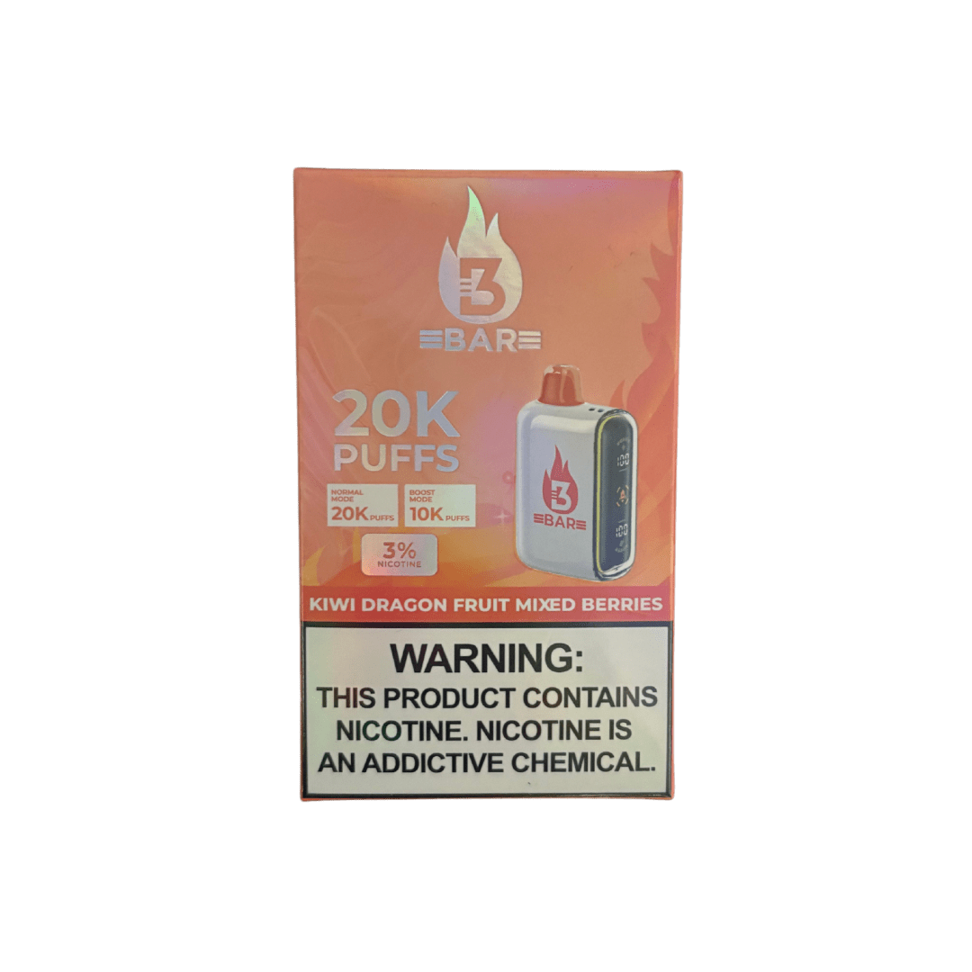 3 Bar 20k 3% Rechargeable Disposable 3 Bar Disposables Kiwi Dragon Fruit Mixed Berries / 20000+ / 3% (30mg)