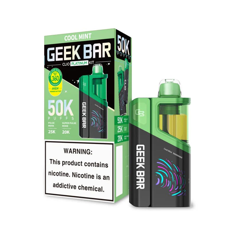 Geek Bar Clio Platinum Kit Geek Bar Clio Cool Mint 50000+ / 5%(50mg) 