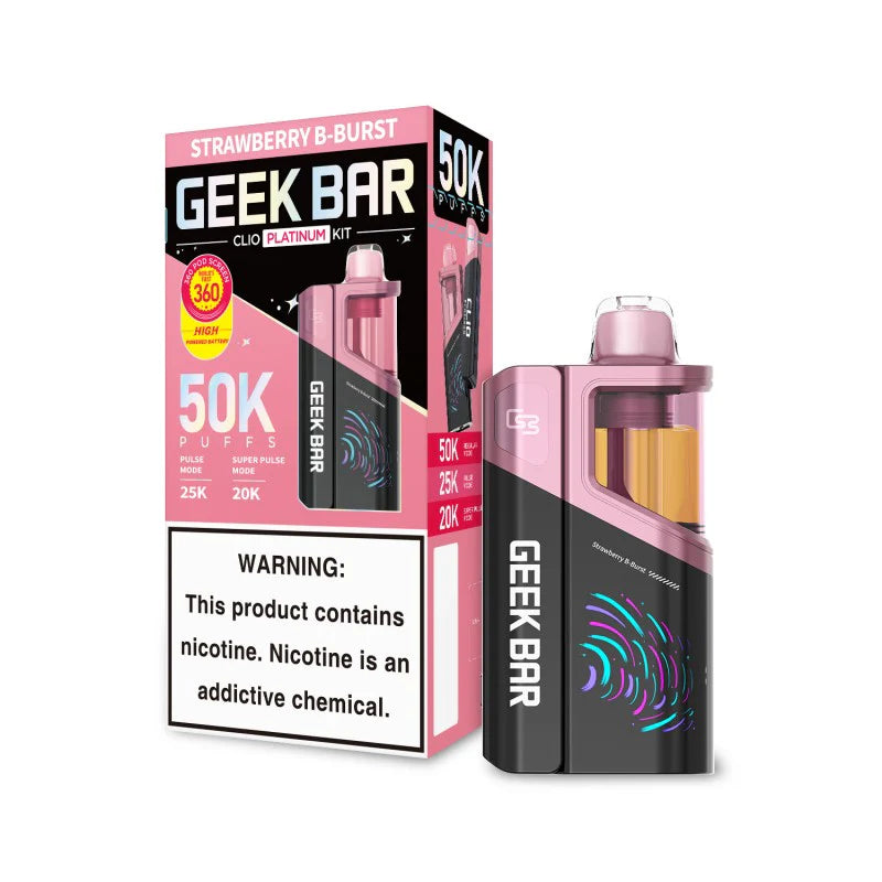 Geek Bar Clio Platinum Kit Geek Bar Clio Strawberry B-Burst 50000+ / 5%(50mg)