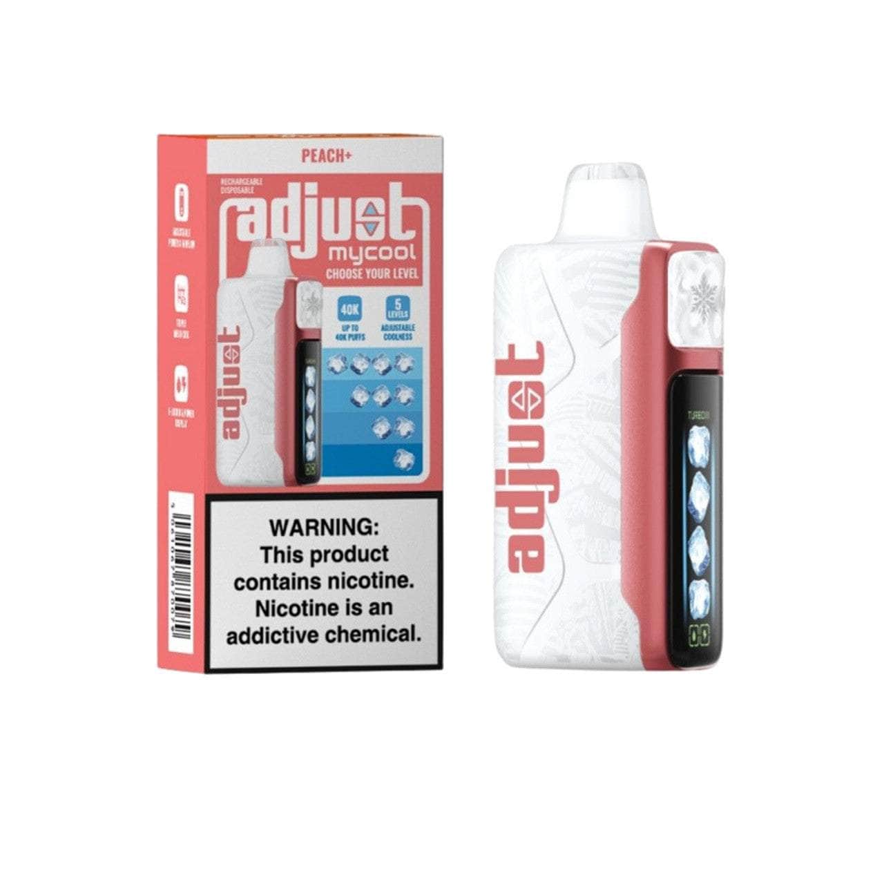 Adjust MyCool 40k 5% by Lost Mary Disposables Peach + / 40000+ / 5% (50mg)