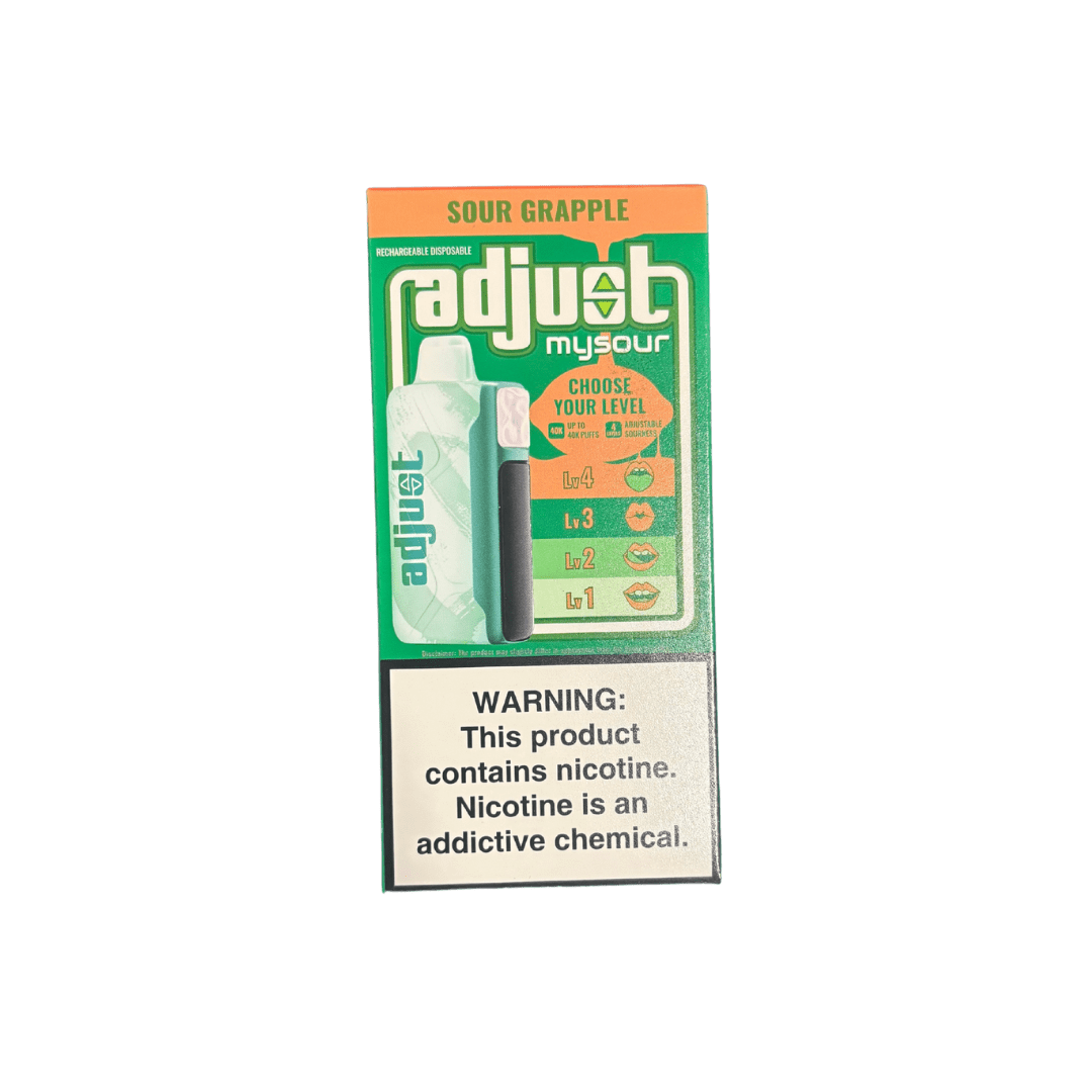 Adjust MySour 40k 5% Rechargeable Disposable Adjust Disposables Sour Grapple / 40000+ / 5% (50mg)