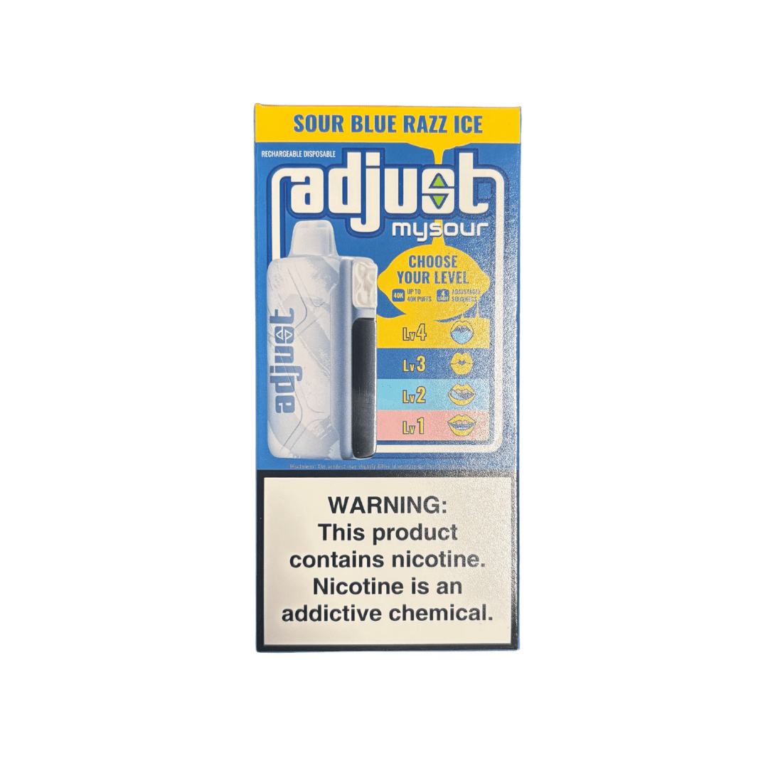 Adjust MySour 40k 5% Rechargeable Disposable Adjust Disposables Sour Blue Razz Ice / 40000+ / 5% (50mg)
