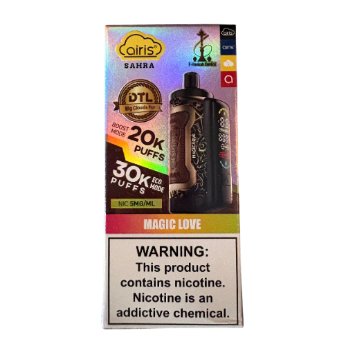 Airis Sahra DTL 30k E-Hookah Device 0.5% Airis Disposables Magic Love / 30000+ / 0.5% (5mg)