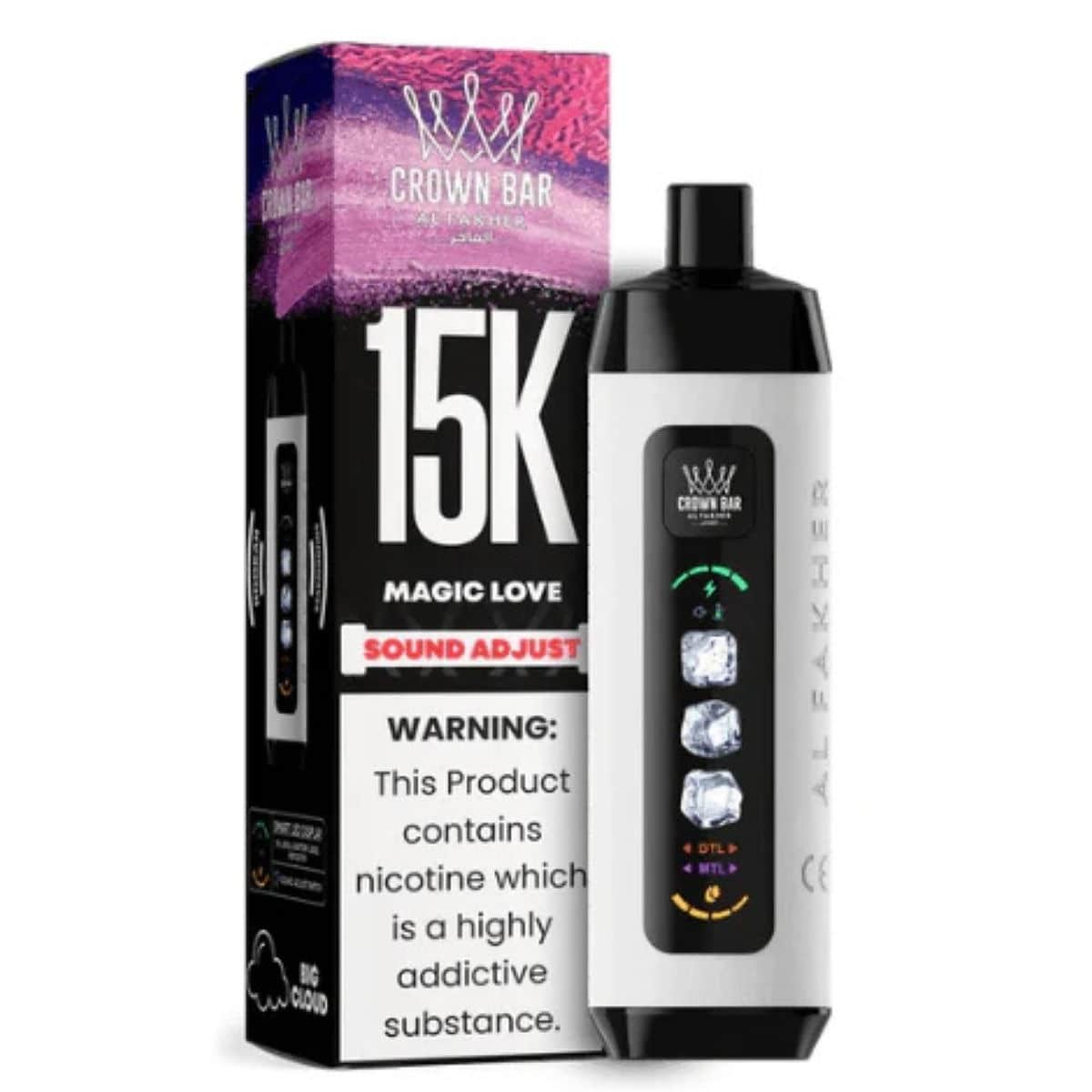 Al Fakher Crown Bar Ice Adjust 15000 Puff 0.5% Al Fakher Disposables Magic Love / 15000+ / 0.5% (5mg)
