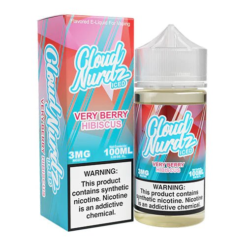 Cloud Nurdz Iced 100mL Cloud Nurdz E-Juice Iced Very Berry Hibiscus / 3mg / 100mL