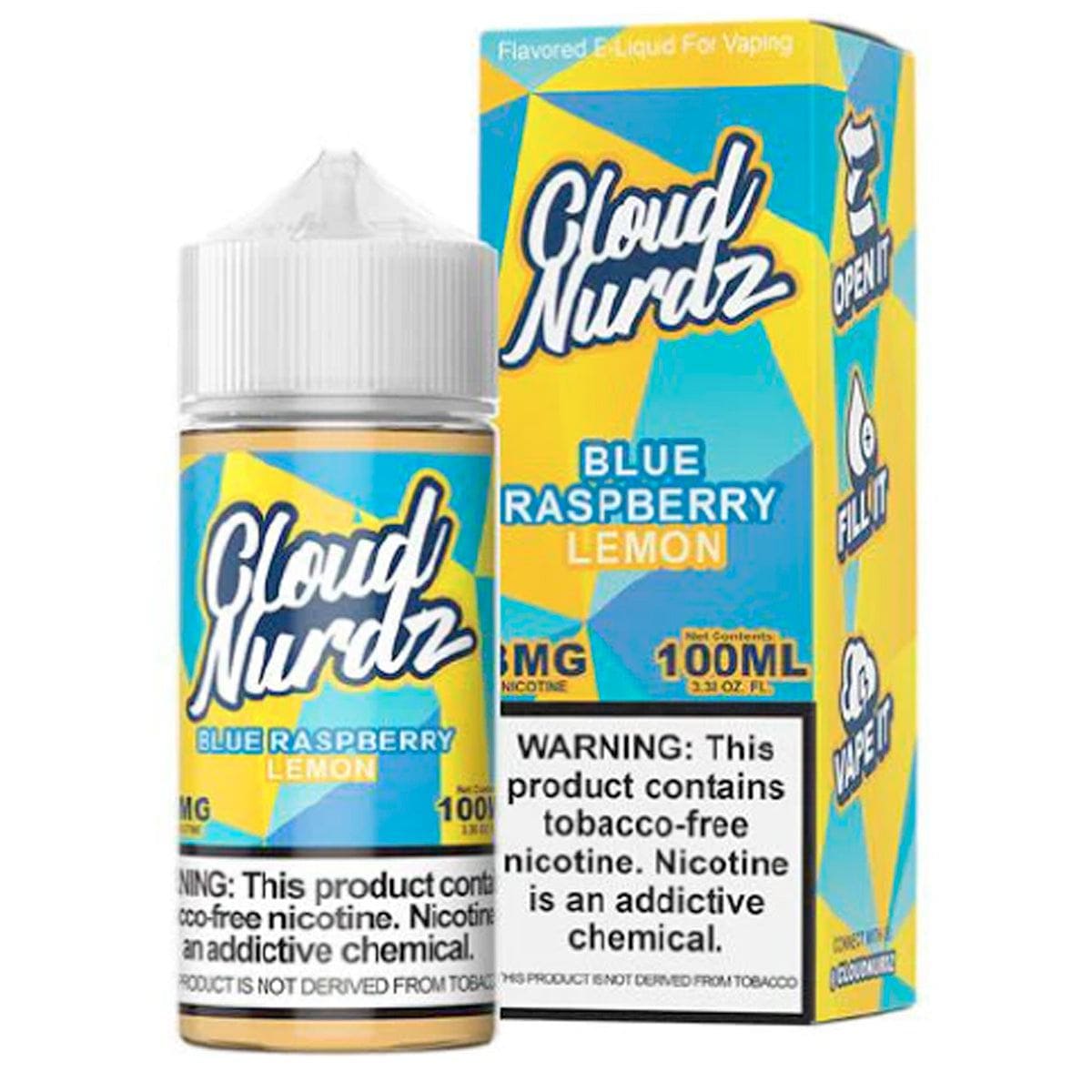 Cloud Nurdz 100mL Cloud Nurdz E-Juice Blue Raspberry Lemon / 3mg / 100mL
