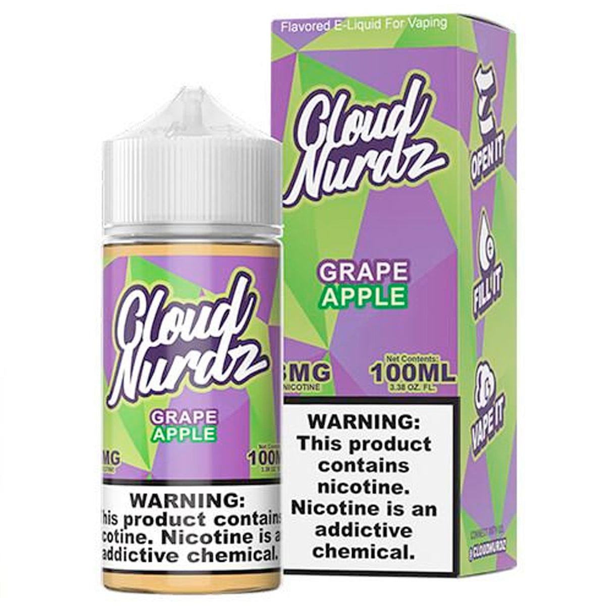 Cloud Nurdz 100mL Cloud Nurdz E-Juice Grape Apple / 3mg / 100mL