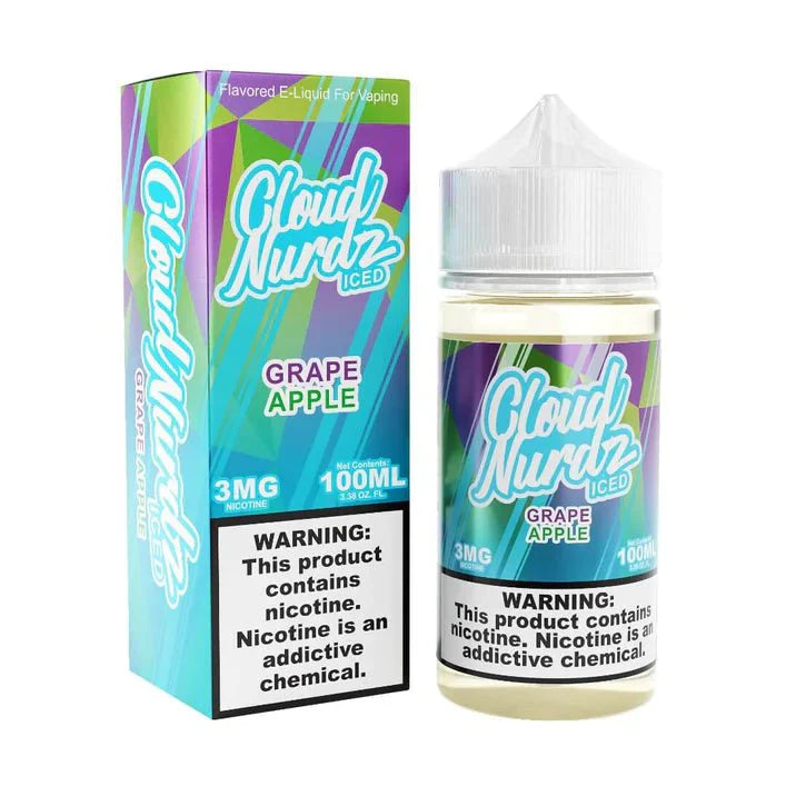 Cloud Nurdz Iced 100mL Cloud Nurdz E-Juice Iced Grape Apple / 3mg / 100mL