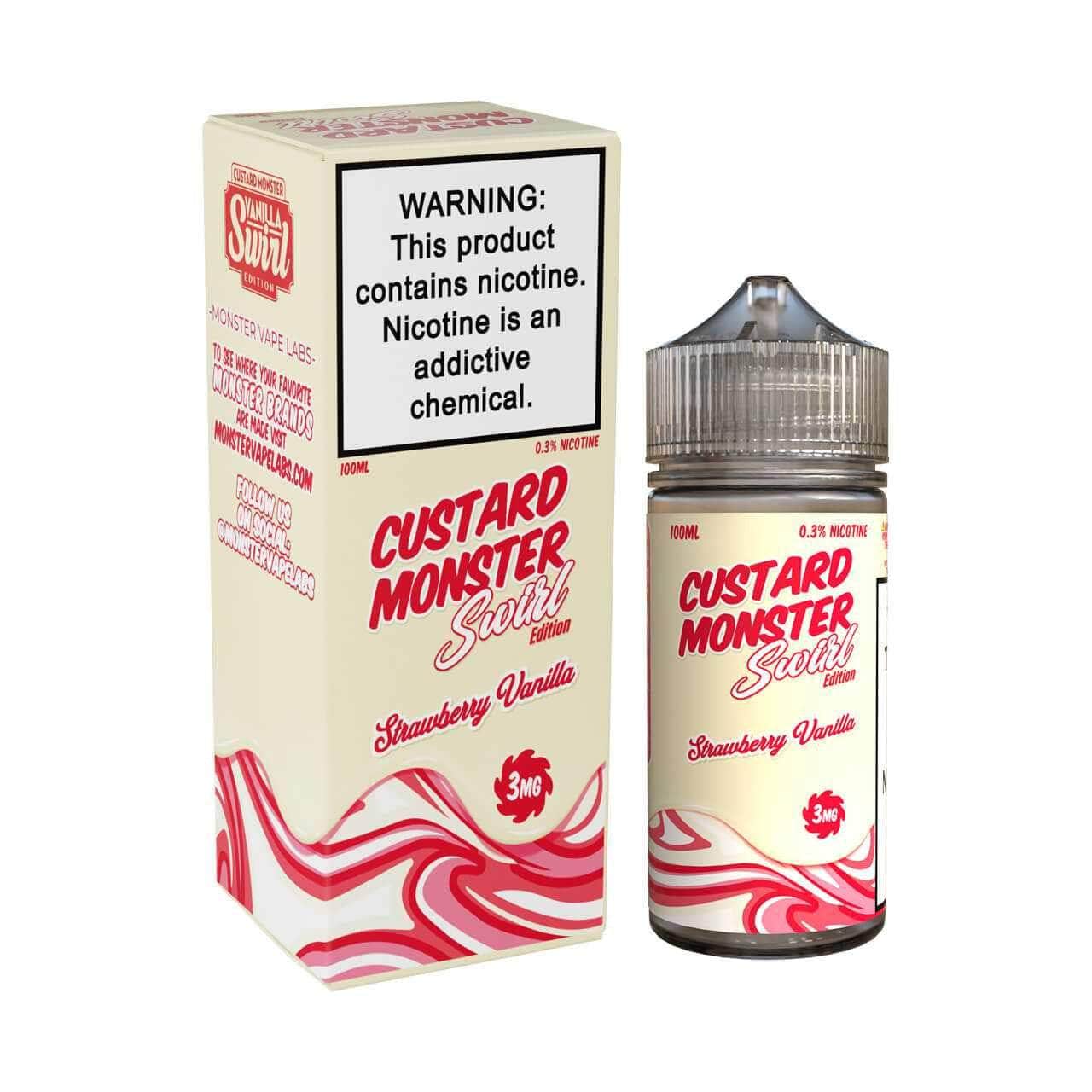 Custard Monster 100mL Monster Labs E-Juice Strawberry Vanilla / 3mg / 100mL