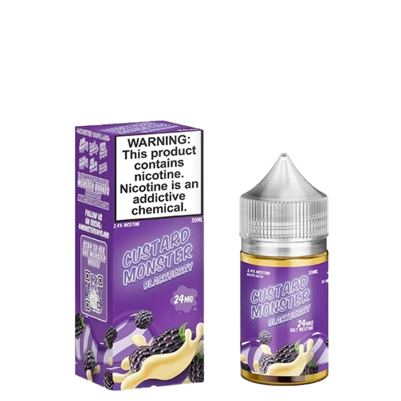 Custard Monster Salts 30mL Monster Labs Nicotine Salt Juices Blueberry Custard