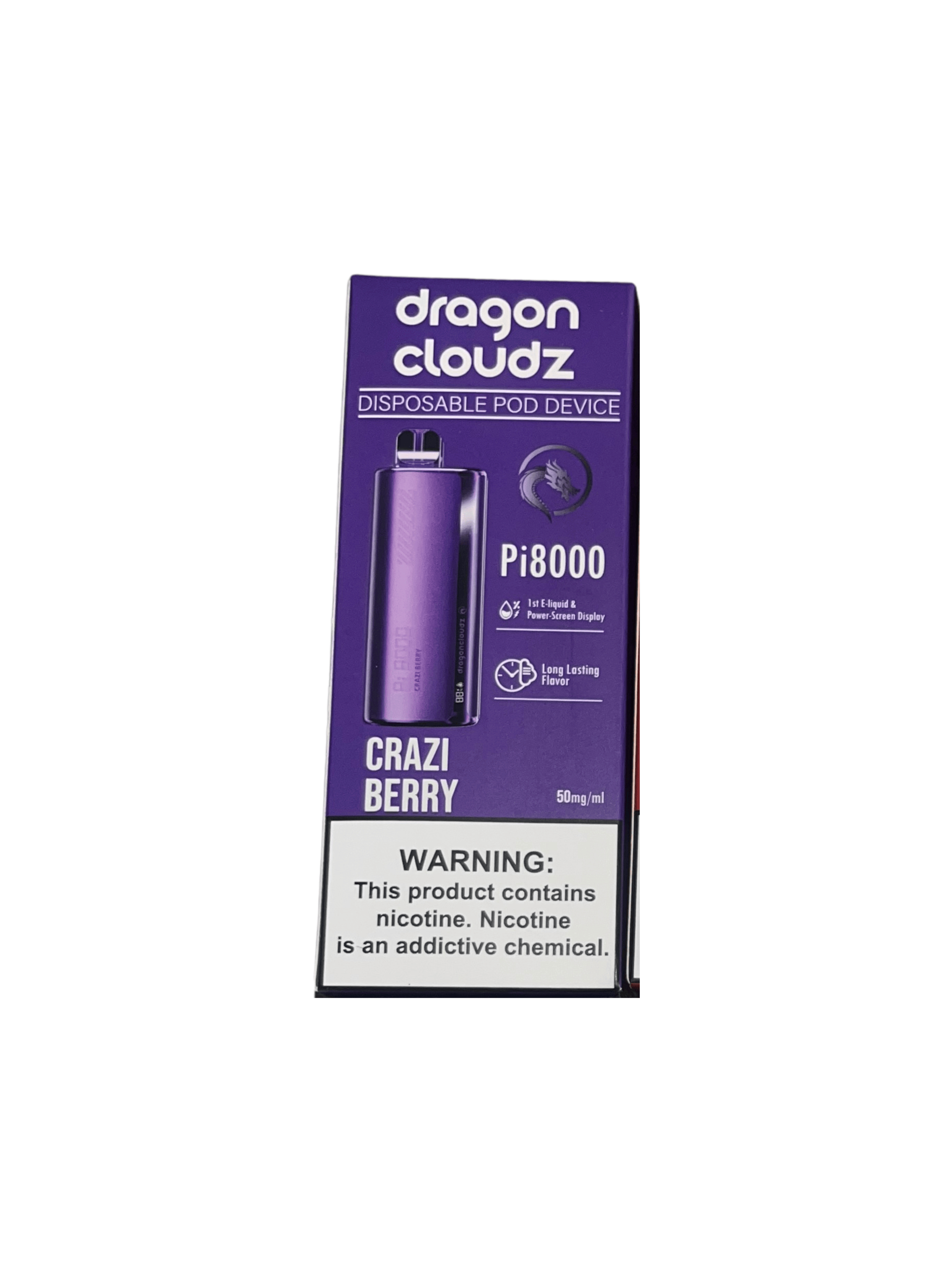 Dragon Cloudz Pi8000 5% Rechargeable Disposable Crazi Berry 8000+ / 5%(50mg)