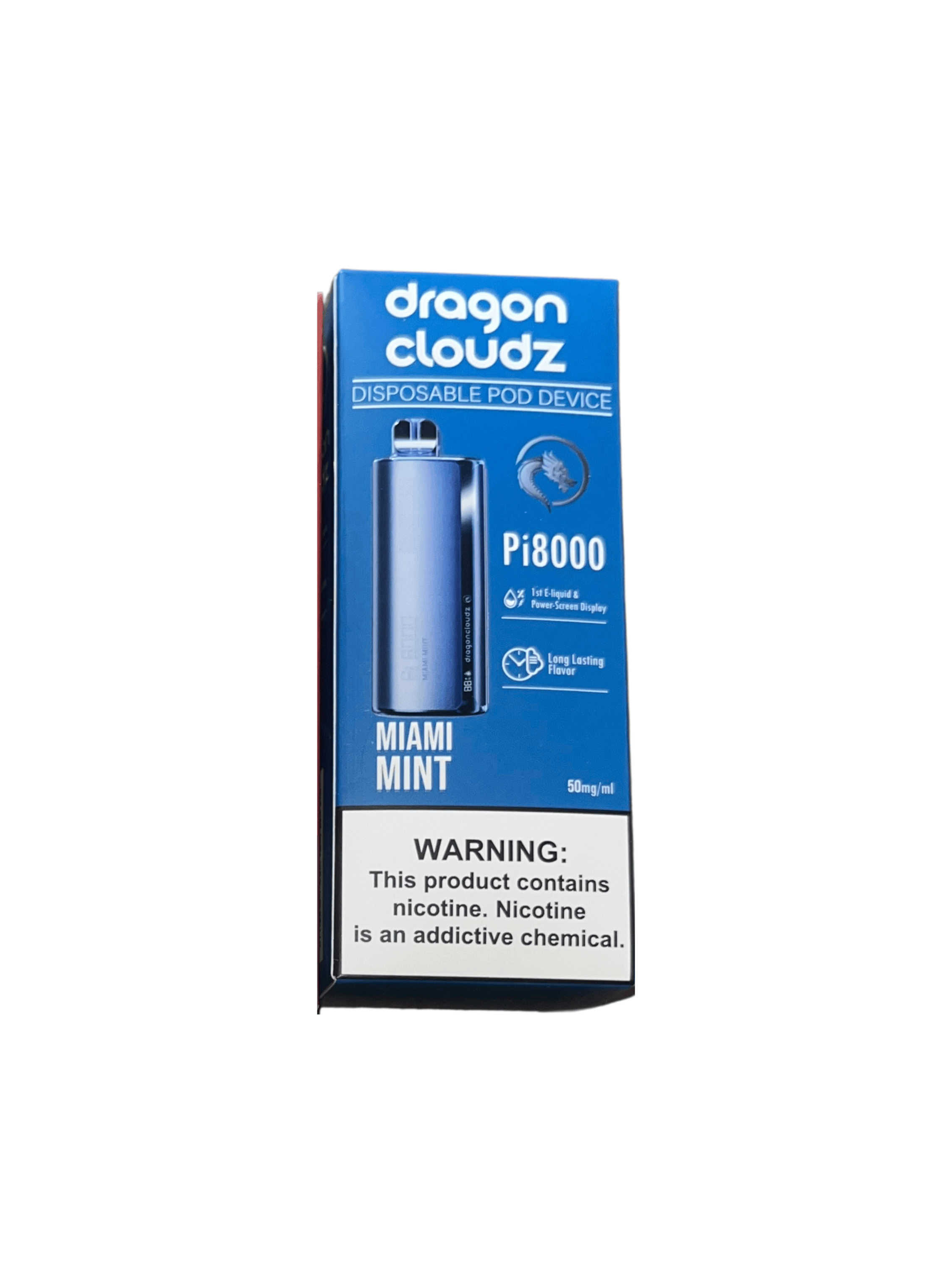 Dragon Cloudz Pi8000 5% Rechargeable Disposable Miami Mint 8000+ / 5%(50mg)